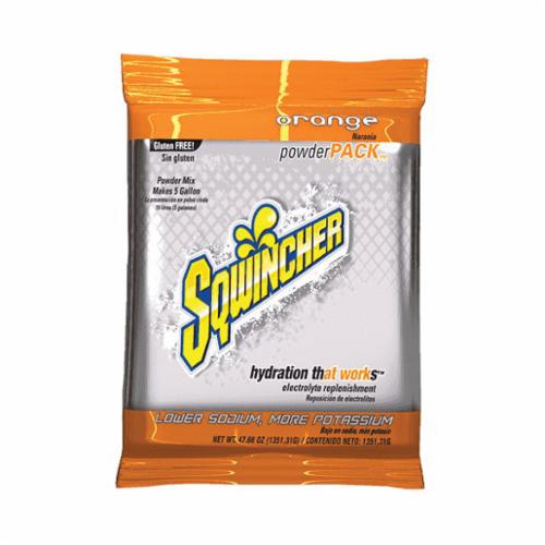 Sqwincher 016404-OR Powder Pack Dry Mix Sports Drink Mix, 47.66 oz Pack, 5 gal Yield, Powder Form, Orange