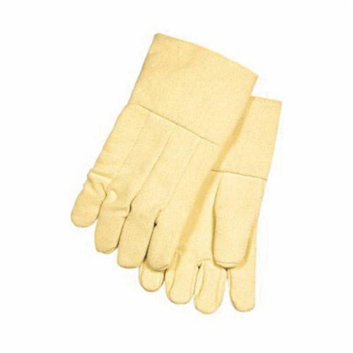 Stanco K214WL Heavyweight Heat Resistant Gloves, L, Kevlar/Terrycloth, Yellow, Wool Lining, Gauntlet Cuff, 14 in L, Resists: Abrasion, 1000 deg F Max