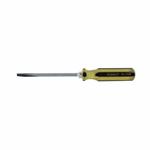 Stanley 100 PLUS 66-170 Standard Screwdriver, 3/8 in Keystone/Slotted Point, Alloy Steel Shank, 15-1/4 in OAL, Acetate Handle, Black Oxide/Polished Chrome