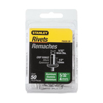 Stanley PAA58-5B Medium Strength Blind Rivet, 5/32 in Dia, 2 in L, 1/2 in Grip, Aluminum
