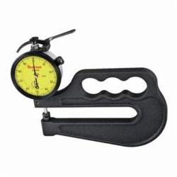 Starrett 1015MA-100 Portable Dial Thickness Gage Without Case, 10 mm, Graduations: 0.01 mm, 1/4 in Dia Flat Contact, 100 mm D Throat