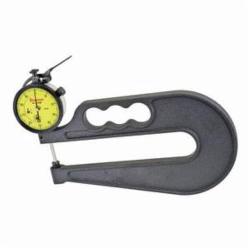 Starrett 1015MB-150 Portable Dial Thickness Gage Without Case, 25 mm, Graduations: 0.01 mm, 1/4 in Dia Flat Contact, 150 mm D Throat