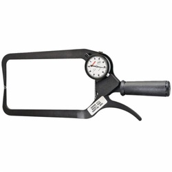 Starrett 1017-8 Outside Dial Caliper Gage, 0 to 2 in, Graduation 0.001 in, 4-21/32 in D Jaw, Steel