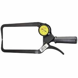 Starrett 1017M-200 Outside Dial Caliper Gage, 0 to 50 mm, Graduation 0.02 mm, 4-21/32 in D Jaw, Steel