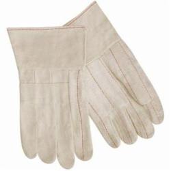 Steiner 00020-L Double Layer Hot Mill Gloves, L, Cotton, Natural/White, Gauntlet Cuff