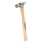 Stiletto FH10S Heavy Duty Finishing Hammer, 16 in OAL, Smooth Surface, 10 oz Titanium Head, Straight Claw, Hickory Wood Handle