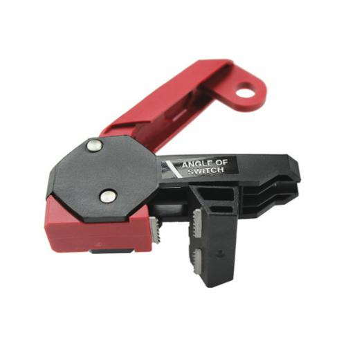 STOPOUT KDD161 2-Pole Clamp-On Circuit Breaker Lockout, For Use With 2-Pole Circuit Breaker, 1 Padlocks, 9/32 in Dia Max Padlock Shackle, Plastic, Black/Red