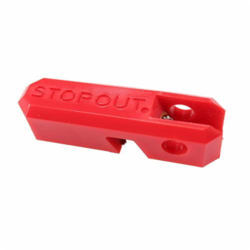 STOPOUT KDD170 1-Pole Clamp-On Low Profile Circuit Breaker Lockout With Screw, For Use With 120 to 240 V Circuit Breaker, 1 Padlocks, 9/32 in Dia Max Padlock Shackle, Plastic, Red