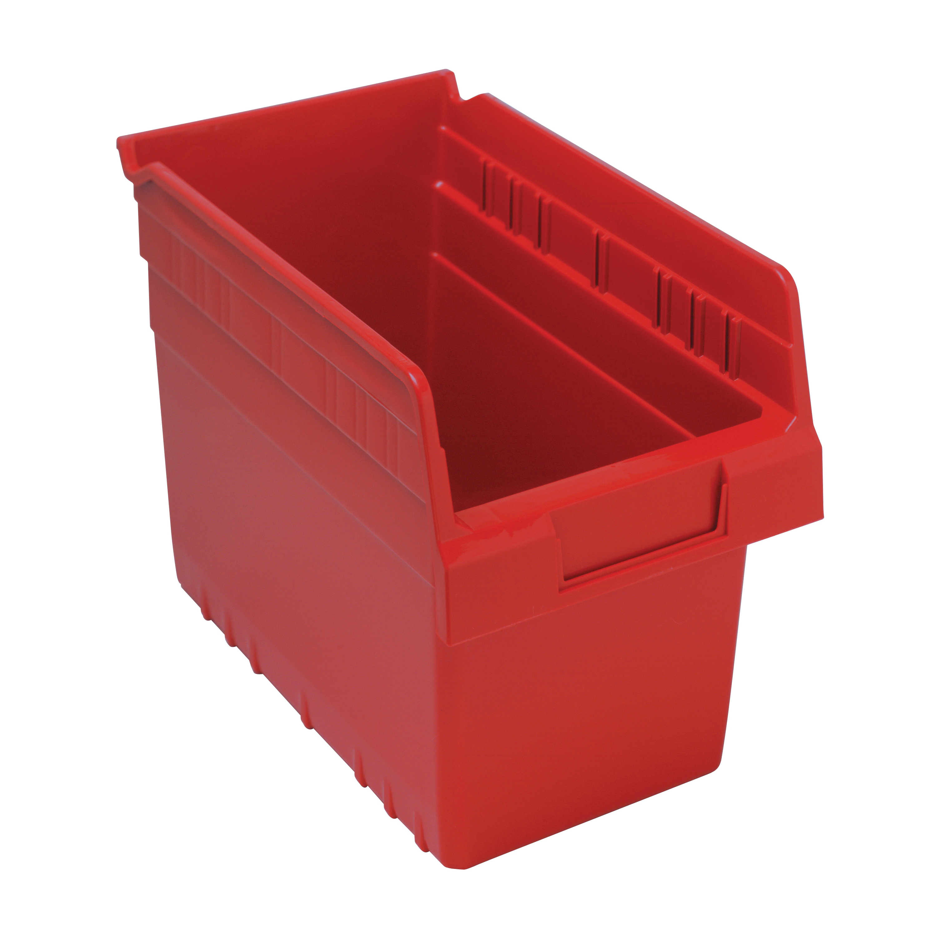 Store-Max QSB802RD Shelf Bin, 11-5/8 in L x 6-5/8 in W x 8 in H, 0.25 cu-ft, Red