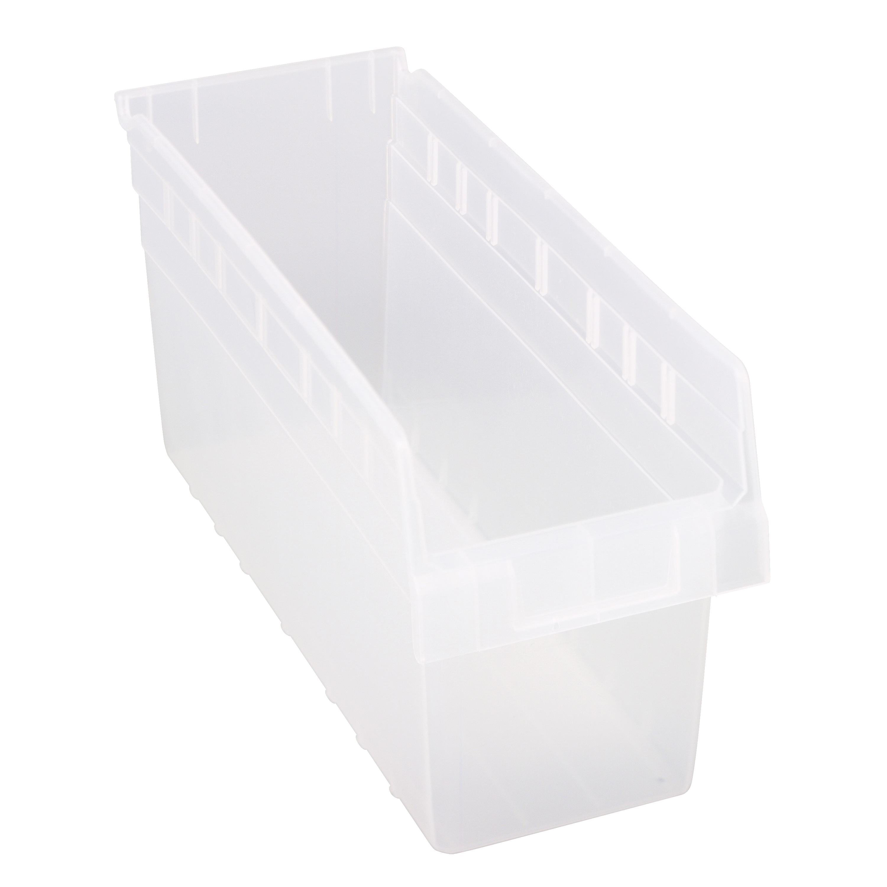 Store-Max QSB804CL Shelf Bin, 17-7/8 in L x 6-5/8 in W x 8 in H, 0.42 cu-ft, Clear