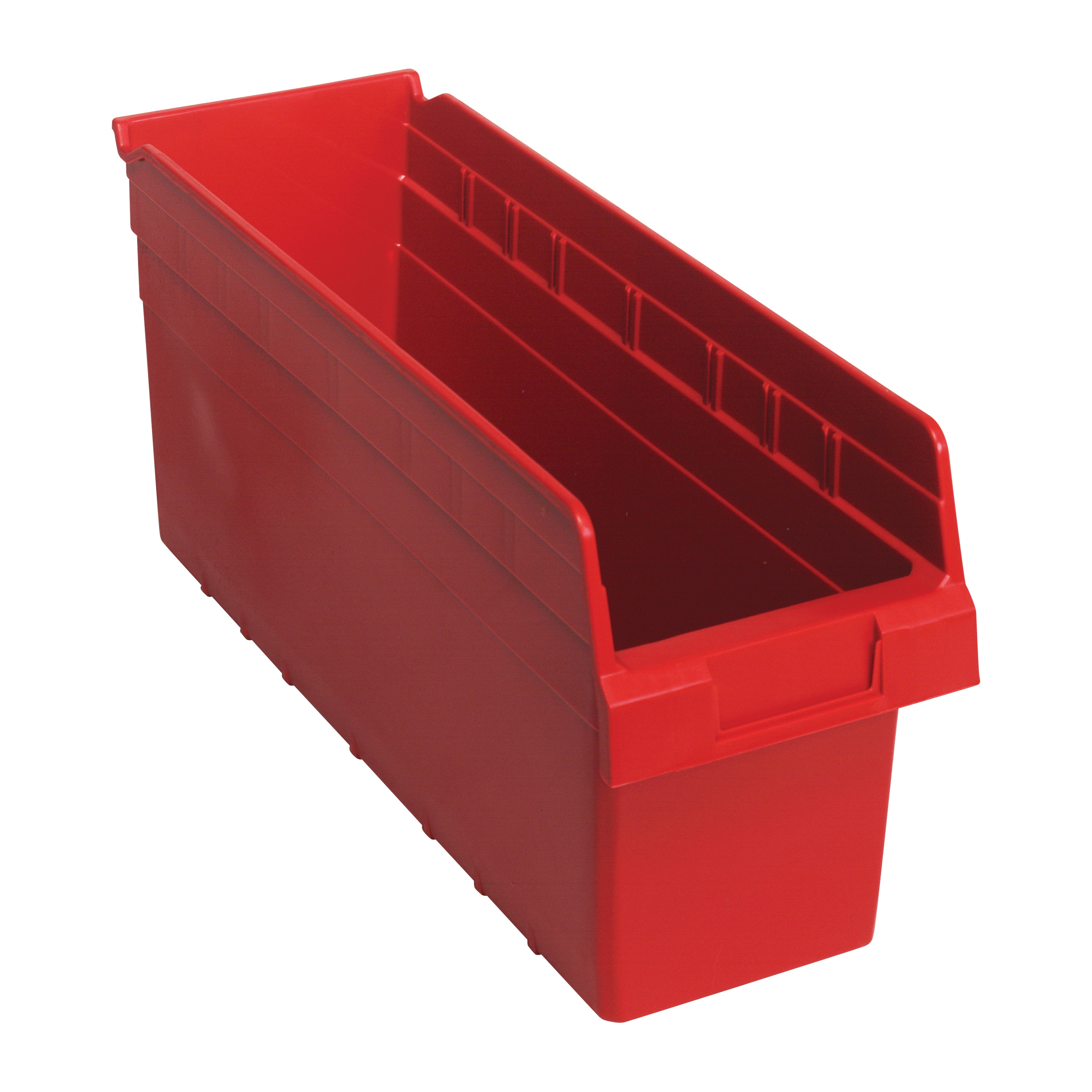 Store-Max QSB804RD Shelf Bin, 17-7/8 in L x 6-5/8 in W x 8 in H, 0.42 cu-ft, Red