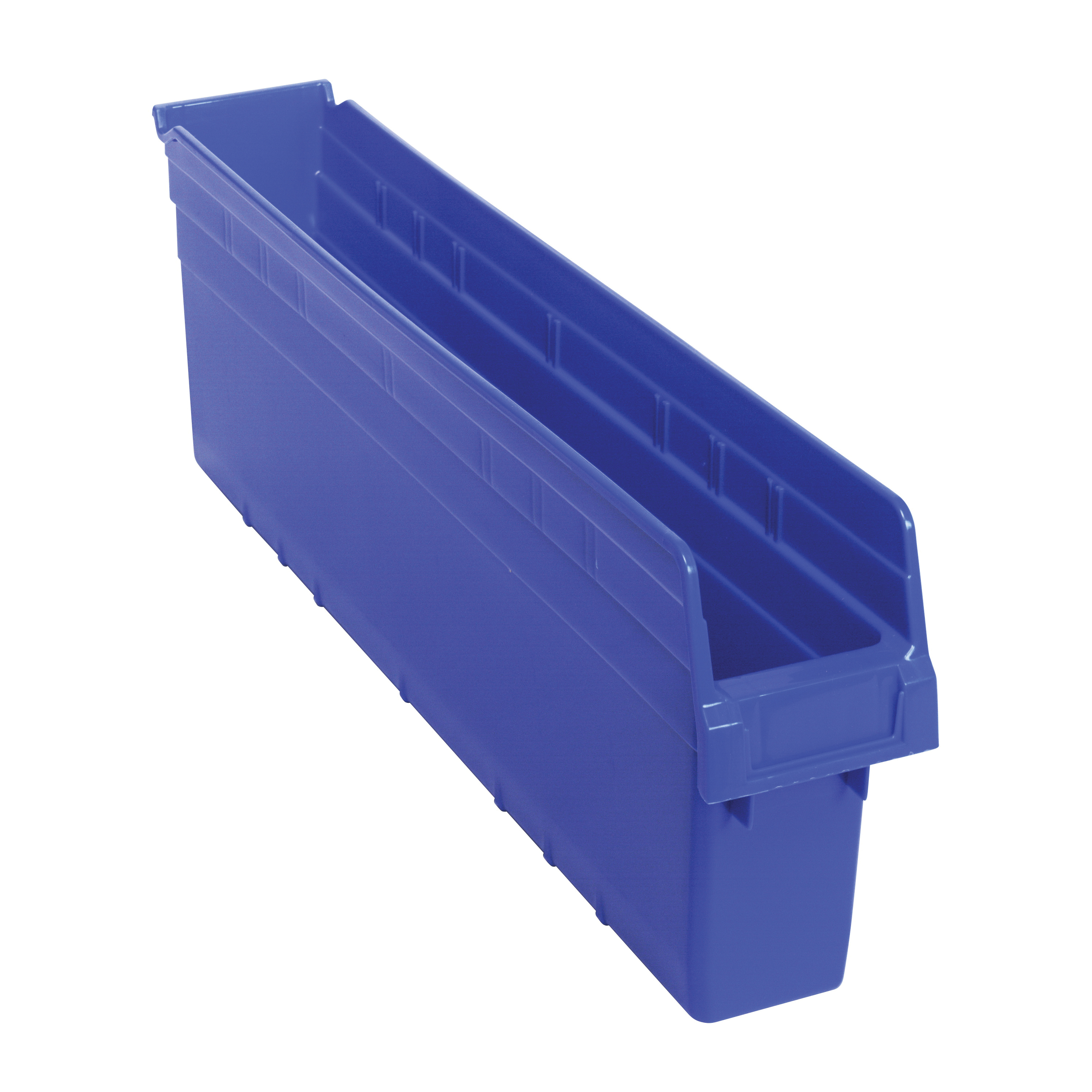 Store-Max QSB805BL Shelf Bin, 23-5/8 in L x 4-3/8 in W x 8 in H, 0.31 cu-ft, Blue