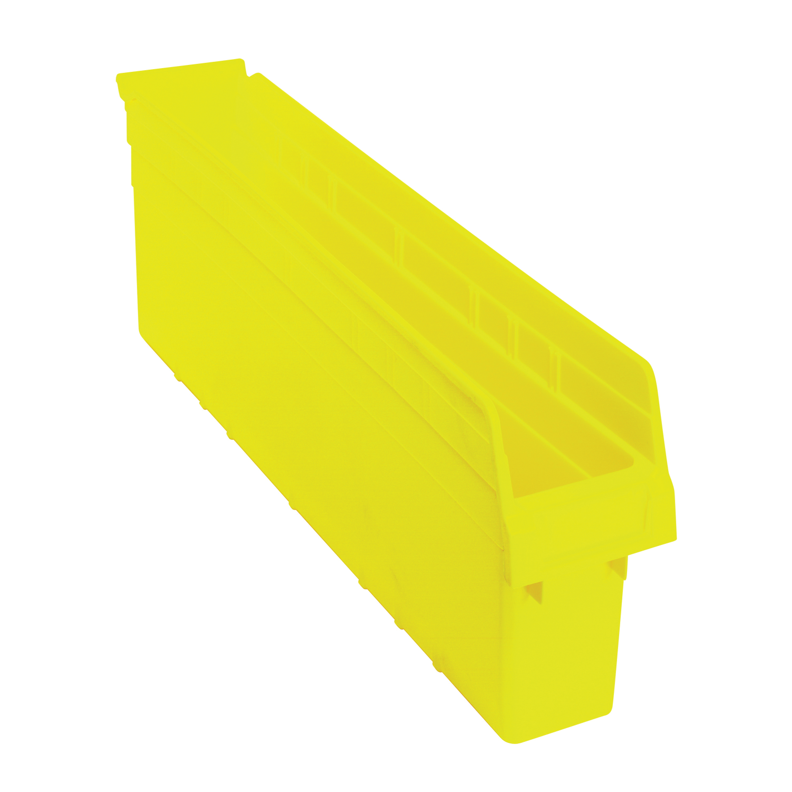 Store-Max QSB805YL Shelf Bin, 23-5/8 in L x 4-3/8 in W x 8 in H, 0.31 cu-ft, Yellow