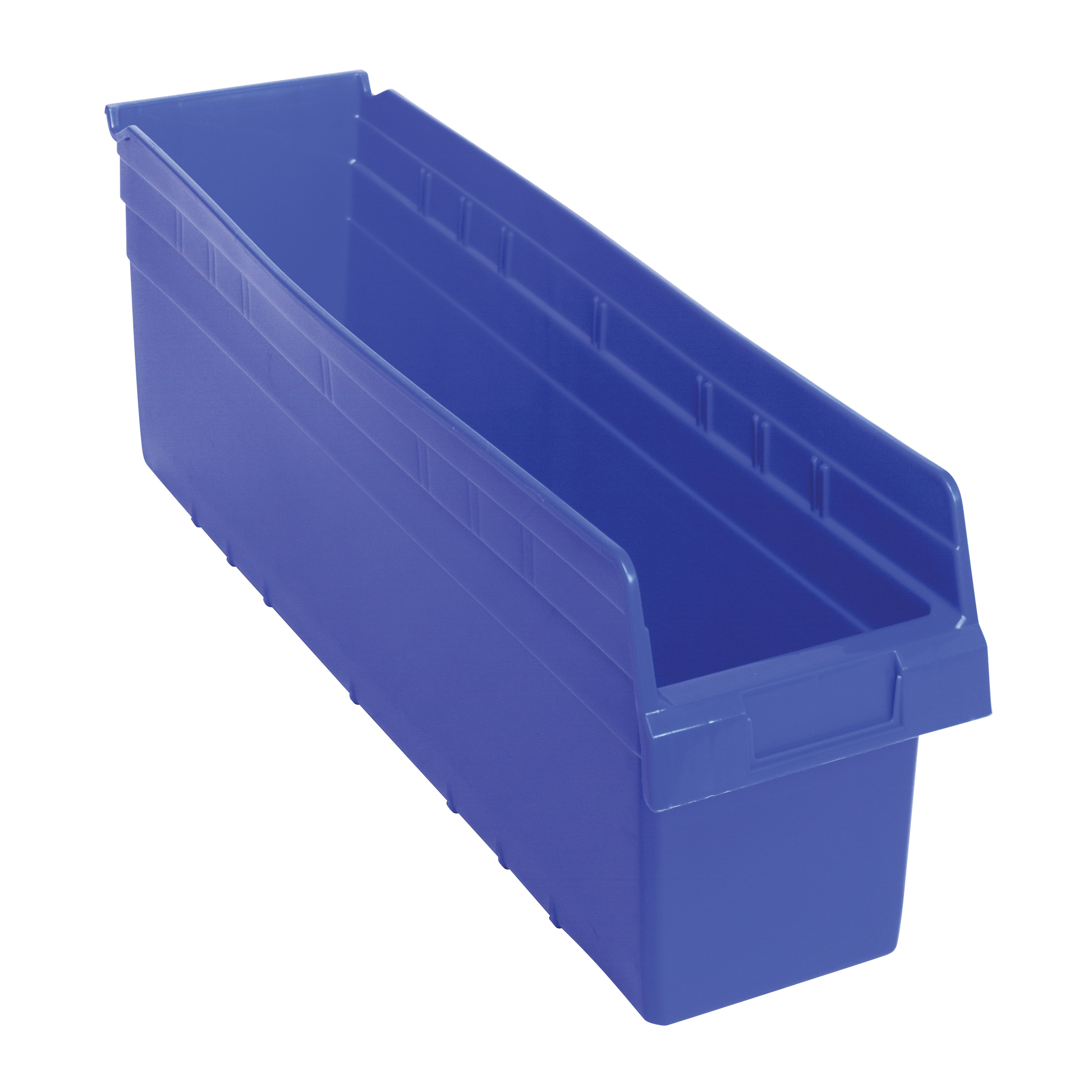 Store-Max QSB806BL Shelf Bin, 23-5/8 in L x 6-5/8 in W x 8 in H, 0.56 cu-ft, Blue