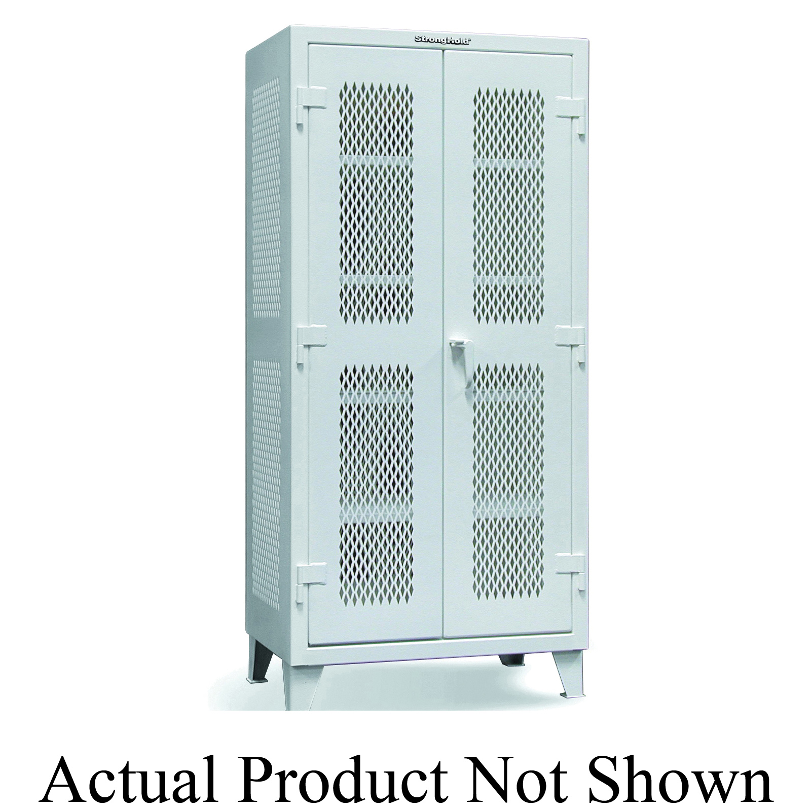 Strong Hold 33.5-VBS-242 Heavy Duty Industrial Fully Ventilated Cabinet, 36 in W x 42 in H, Steel, Gray
