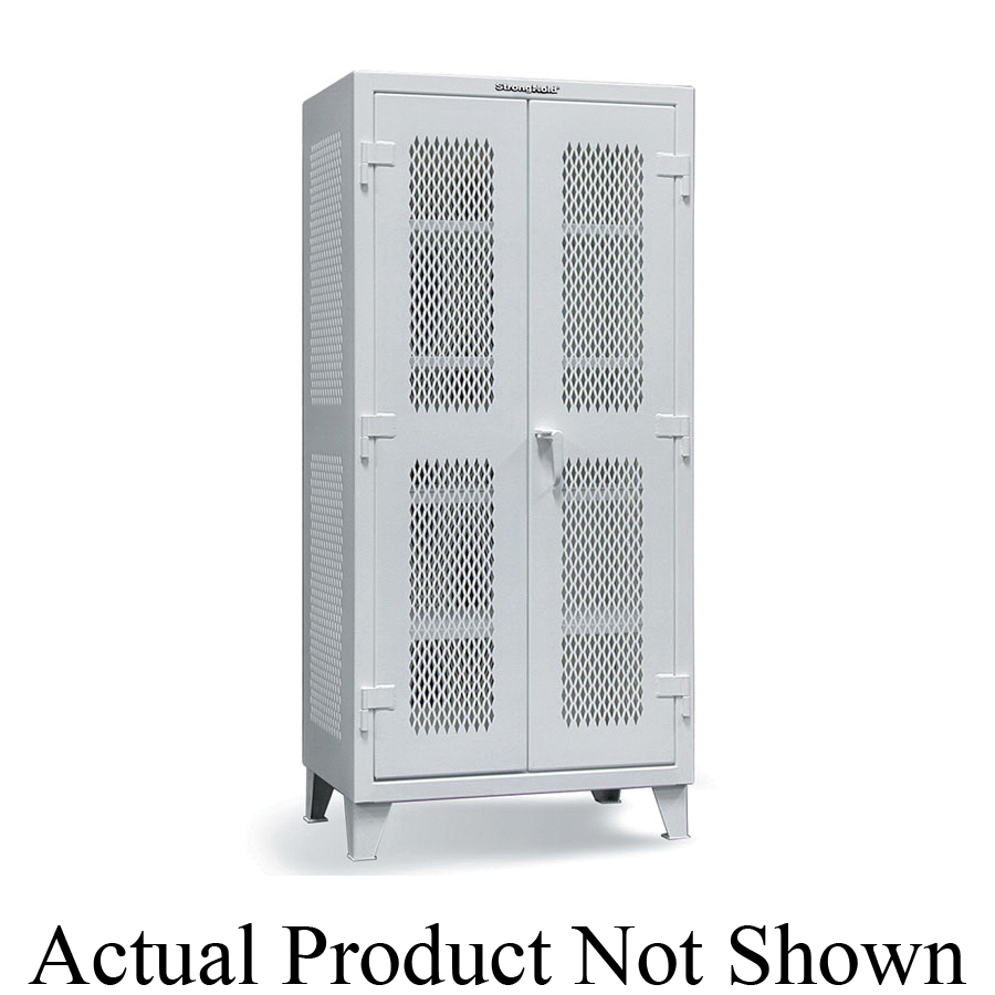Strong Hold 33-VBS-242 Heavy Duty Industrial Fully Ventilated Cabinet, 36 in W x 36 in H, Steel, Dark Gray