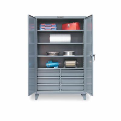 Strong Hold 46-244-6/5DB Storage Cabinet With Lower Half Width Drawers, 1200 lb, 78 in H x 48 in W, 6 Drawers