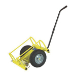 Sumner 782699 Cricket Pipe Buggy With Ratchet Hold-Down Strap and 16 in Tubed or Flat Free Tires, 28 in L x 28 in W x 21 in H, 1000 lb Load, Yellow