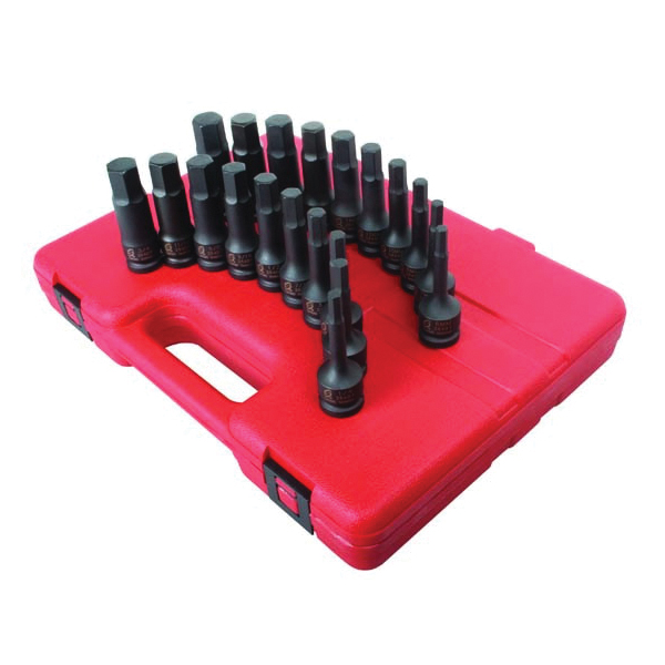 Sunex 2637 Master Impact Driver Set, 1/2 in Drive, 20 Pieces, Black Oxide