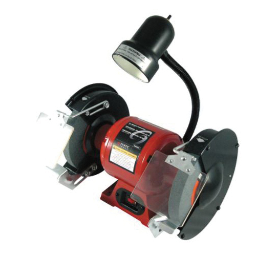 Sunex 5002A Bench Grinder With 40 W Flexible Work Light, 8 in Dia, 5/8 in, 3450 rpm, 3/4 hp