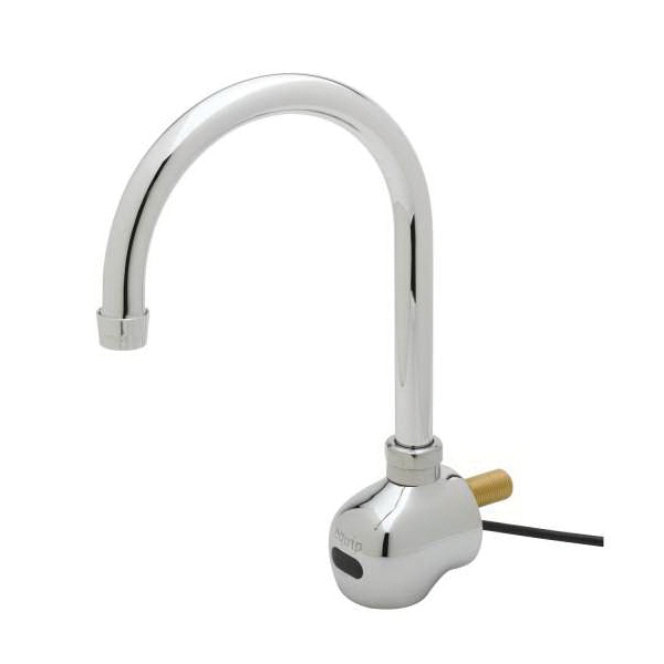 T & S 5EF-1D-WG Equip Electronic Sensor Faucet, 2.2 gpm Flow Rate, Tubular Swivel Gooseneck Spout, 3/8 in Outlet Hose, Polished Chrome