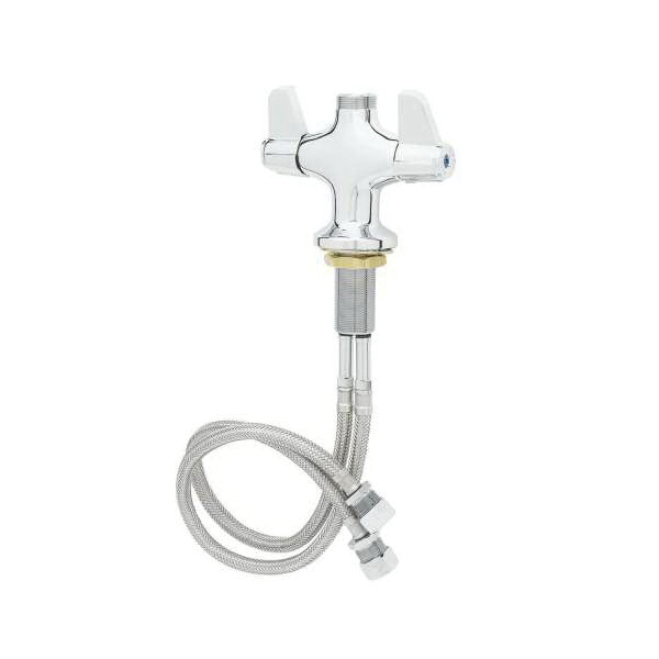 T & S 5F-2SLX00 Equip Faucet, 12.3 gpm Flow Rate, Swivel Gooseneck Spout, 5/8 in Compression Outlet Hose, Polished Chrome