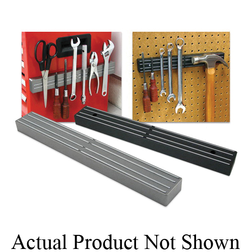 THE MAGNETIC SOURCE 07577 Magnetic Mount Tool Holder, 1-1/2 in H x 12 in W x 1 in D, Black