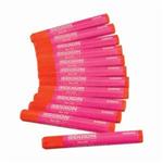 Dixon by Ticonderoga 52600 Permanent Lumber Crayon, 1/2 in Hex Tip, Fluorescent Pink