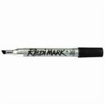 Dixon by Ticonderoga RediMark 87170 Heavy Duty Permanent Marker, Chisel Felt Tip, Metal, Black