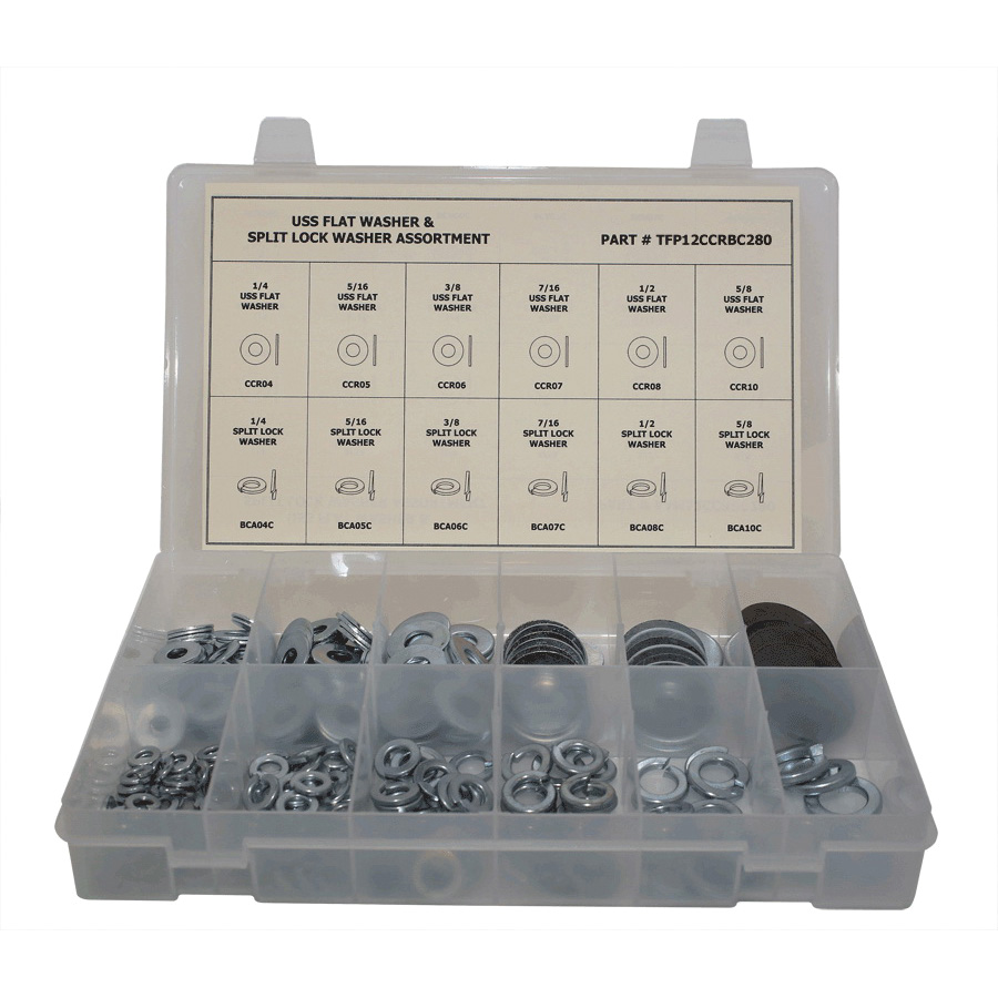 Titan TFP12CCRBC280 Washer Assortment Kit, 280 Pieces