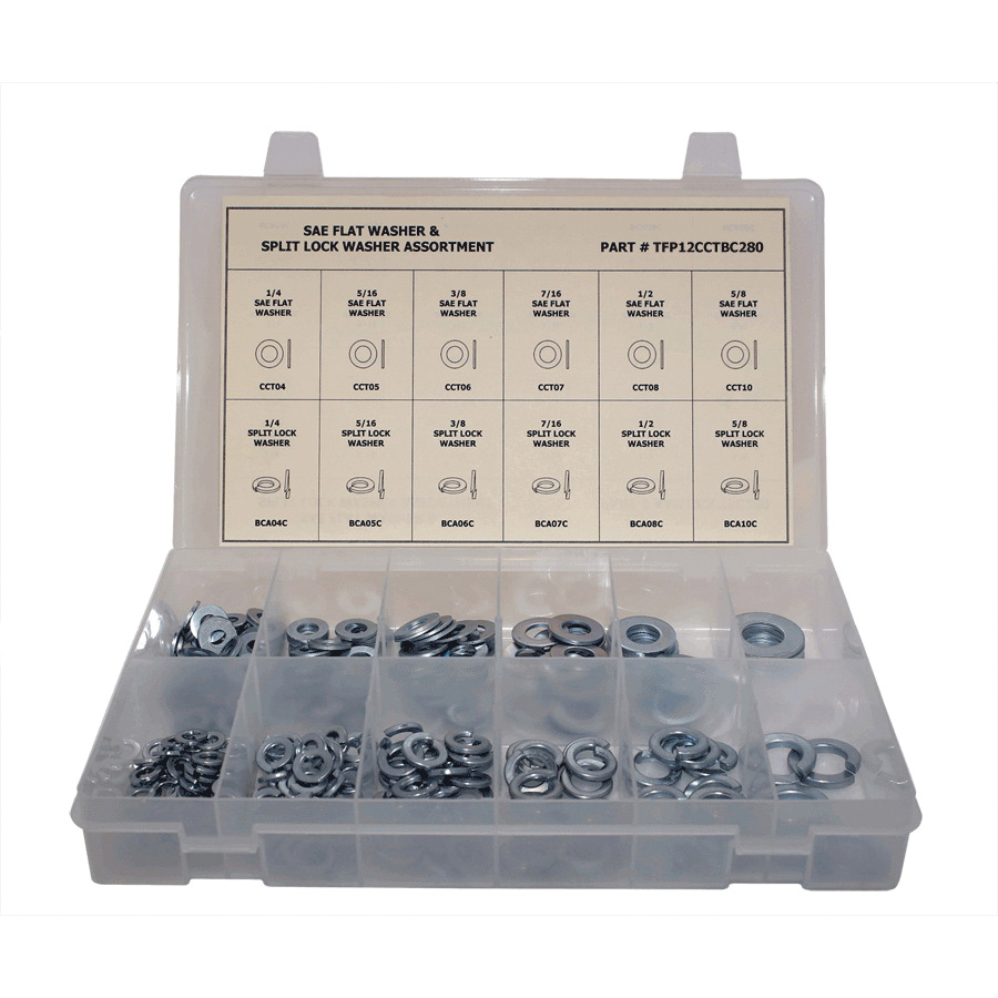 Titan TFP12CCTBC280 Washer Assortment Kit, 280 Pieces