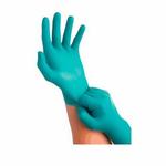 TouchNTuff 585834 92-600 Disposable Gloves, S/SZ 6.5 to 7, Nitrile, Teal, 9-1/2 in L, Non-Powdered, 4 mil THK, Application Type: Food Grade, Ambidextrous Hand