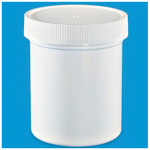 U-Line S-14506 Wide Mouth Jar, 4 oz, Polypropylene Body, White