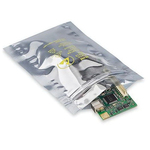 U-Line S-2506 Anti-Static Reclosable Shielding Bag, 5 in L x 3 in W x 3 mil THK, Zipper Closure, Metallic Film