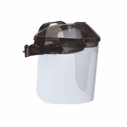 U.S. Safety 494704AFHC Double Matrix Replacement Faceshield Window, Duo Coat Clear, Polycarbonate, 7 in H x 16-3/4 in W x 0.4 in THK Visor, For Use With Double Matrix Faceshields, ANSI Z87.1, CSA Z94.3