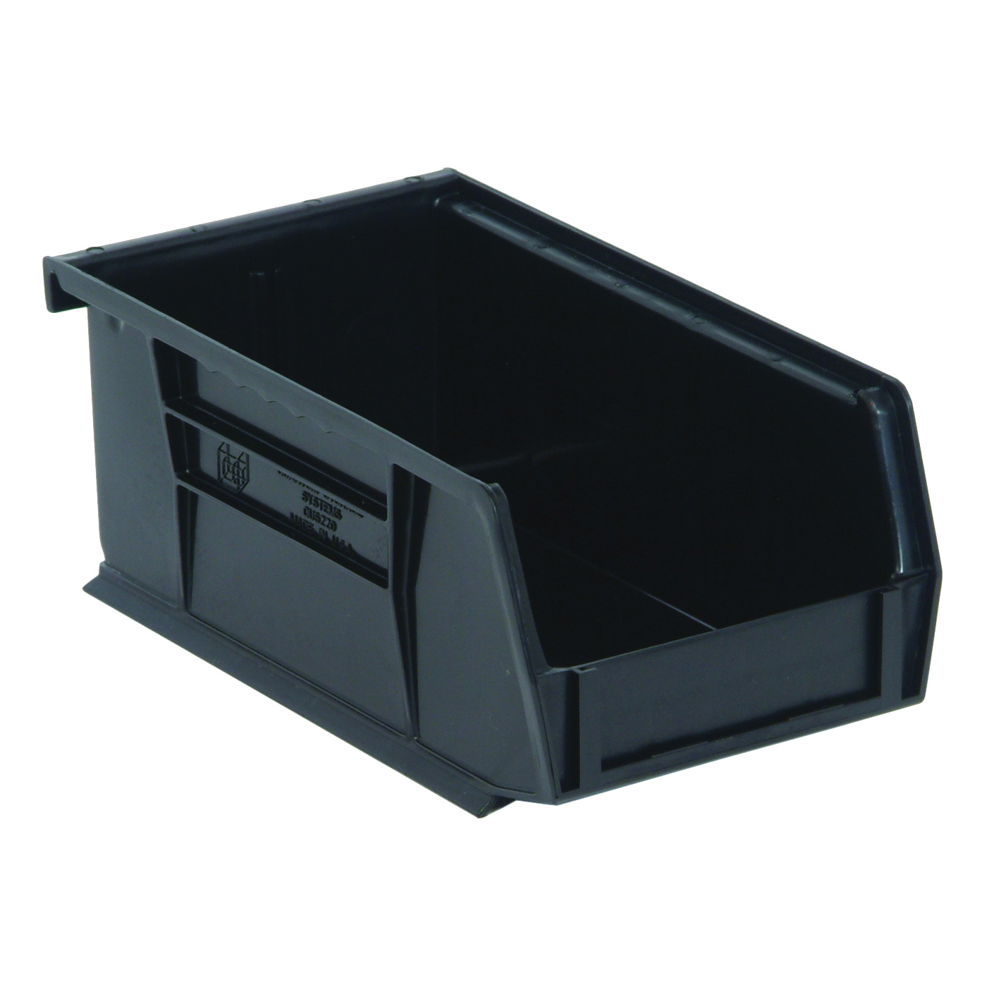 Ultra QUS220BK Heavy Duty Stack and Hang Bin, 7-3/8 in L x 4-1/8 in W x 3 in H, 0.05 cu-ft, Black