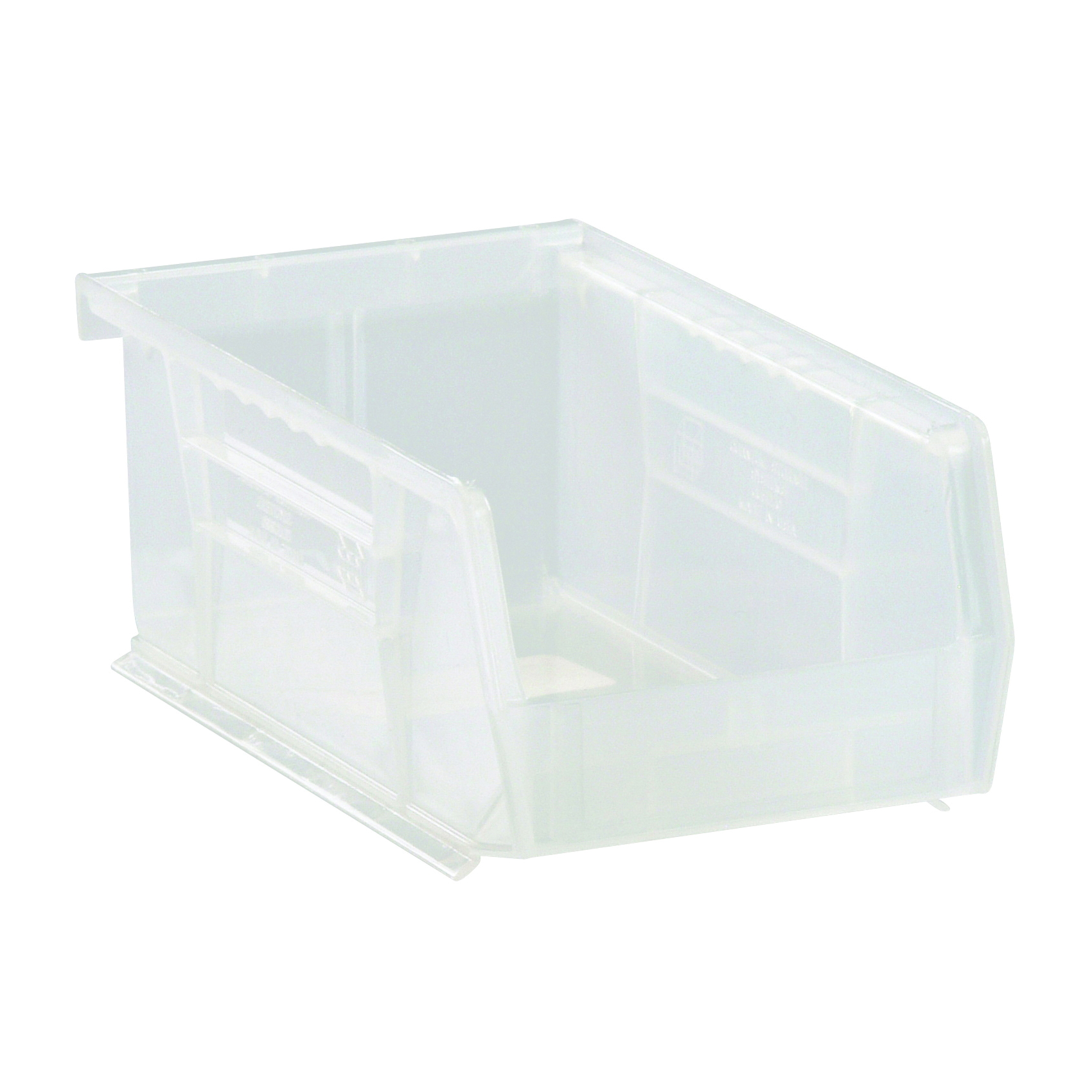 Ultra QUS220CL Heavy Duty Stack and Hang Bin, 7-3/8 in L x 4-1/8 in W x 3 in H, 0.05 cu-ft, Clear