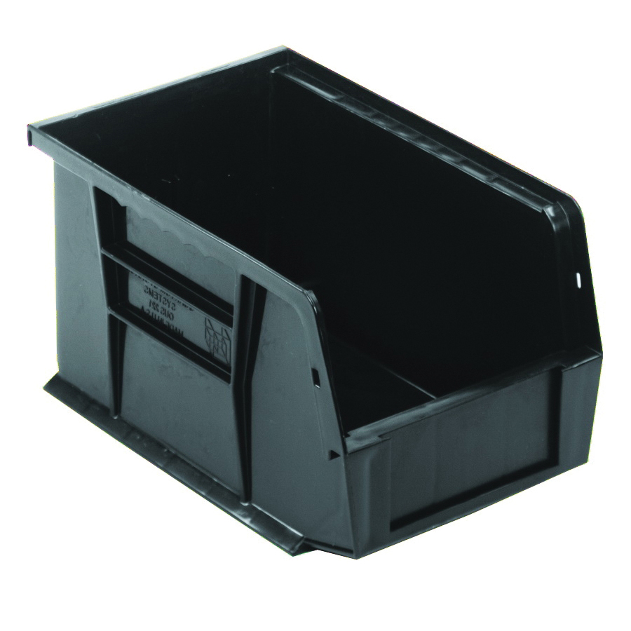 Ultra QUS221BK Heavy Duty Stack and Hang Bin, 9-1/4 in L x 6 in W x 5 in H, 0.12 cu-ft, Black