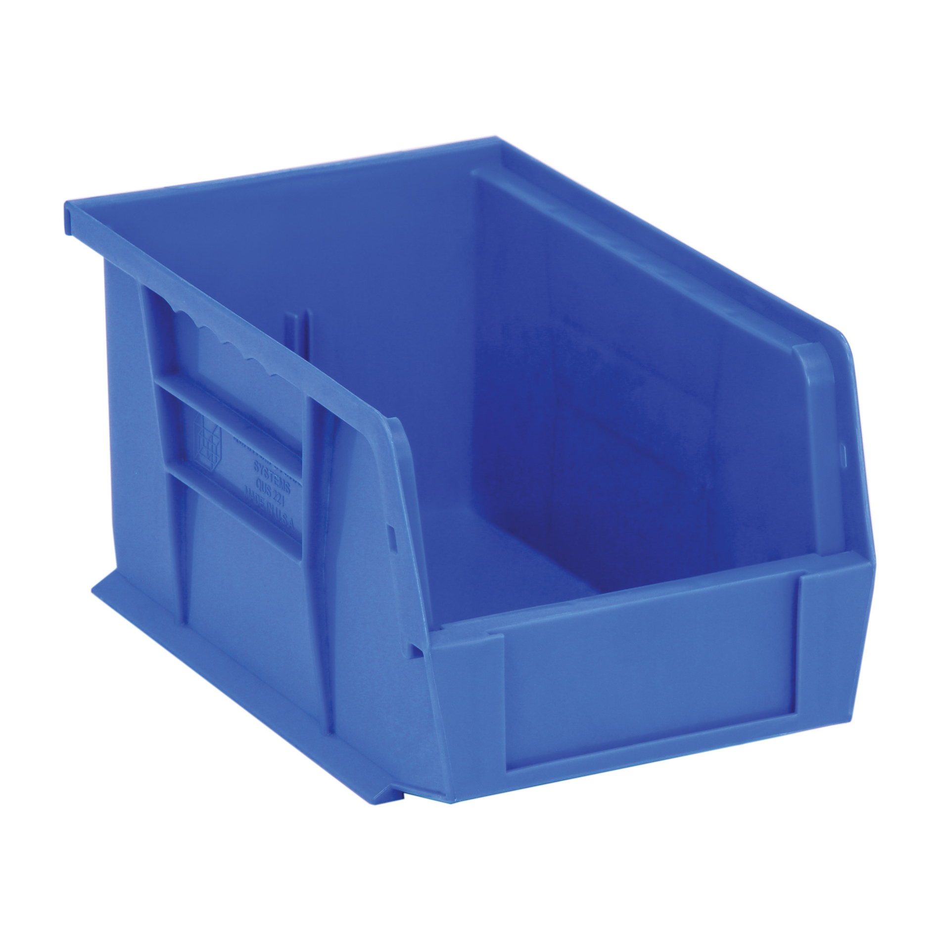 Ultra QUS221BL Heavy Duty Stack and Hang Bin, 9-1/4 in L x 6 in W x 5 in H, 0.12 cu-ft, Blue