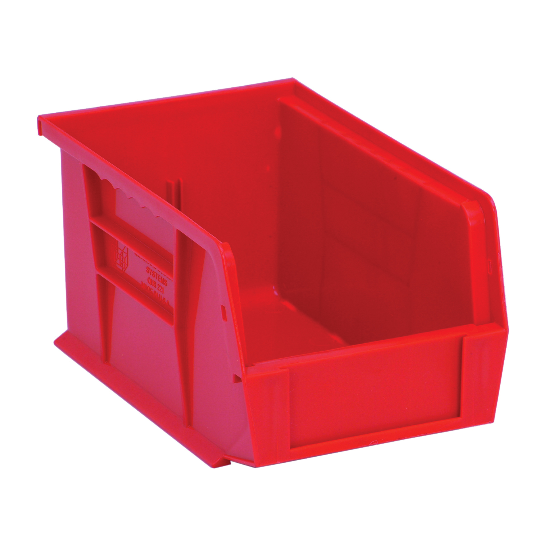 Ultra QUS221RD Heavy Duty Stack and Hang Bin, 9-1/4 in L x 6 in W x 5 in H, 0.12 cu-ft, Red