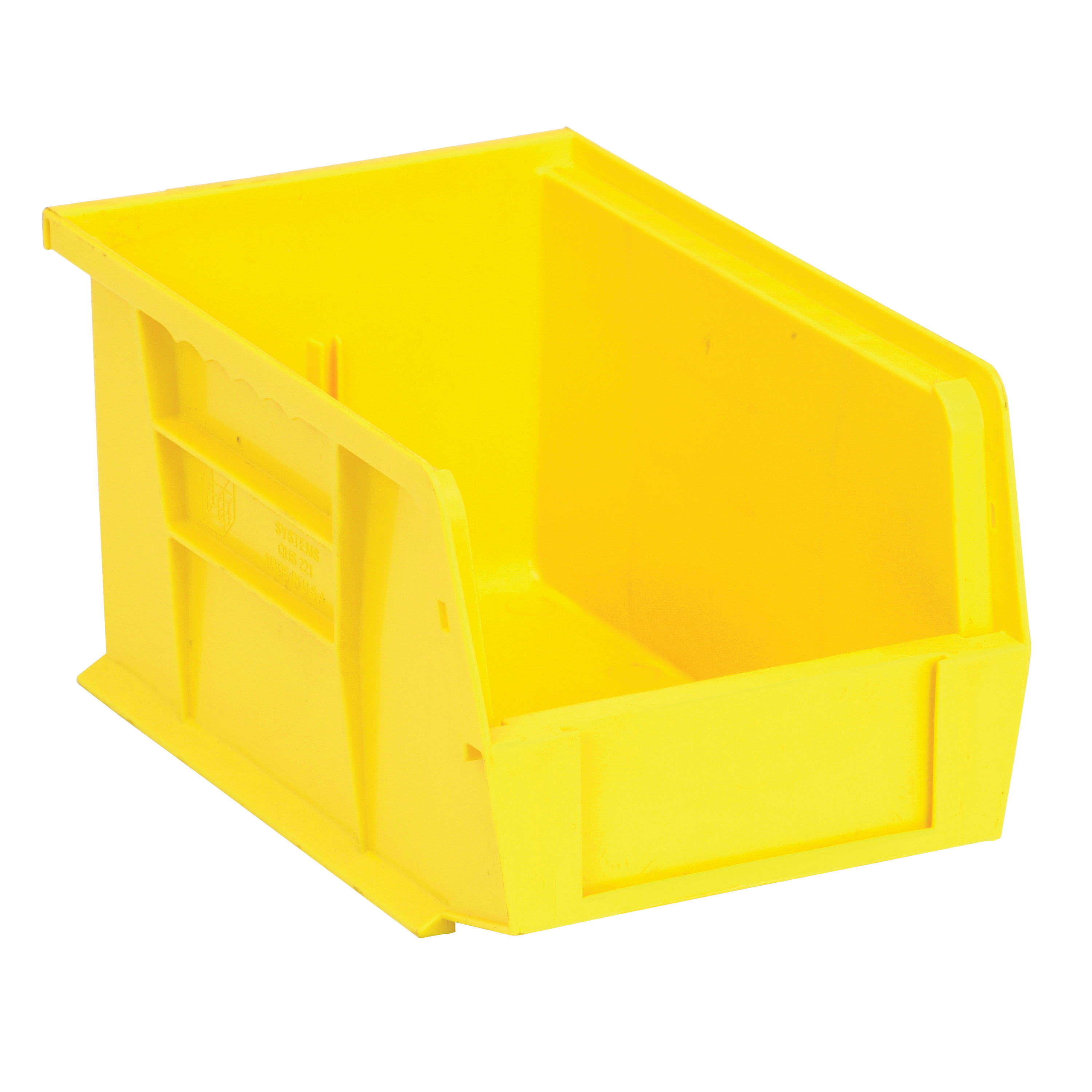 Ultra QUS221YL Heavy Duty Stack and Hang Bin, 9-1/4 in L x 6 in W x 5 in H, 0.12 cu-ft, Yellow