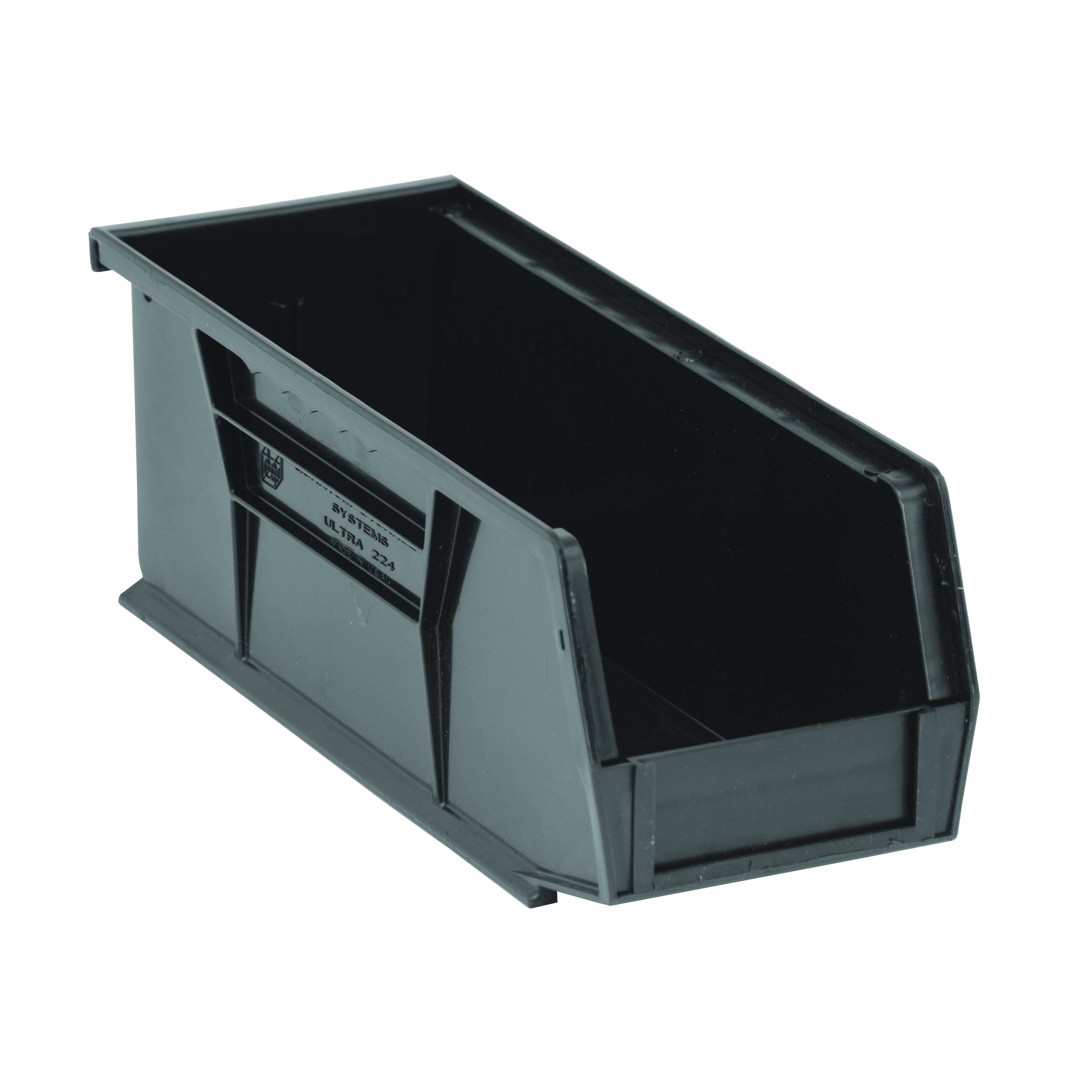 Ultra QUS224BK Heavy Duty Stack and Hang Bin, 10-7/8 in L x 4-1/8 in W x 4 in H, 0.1 cu-ft, Black