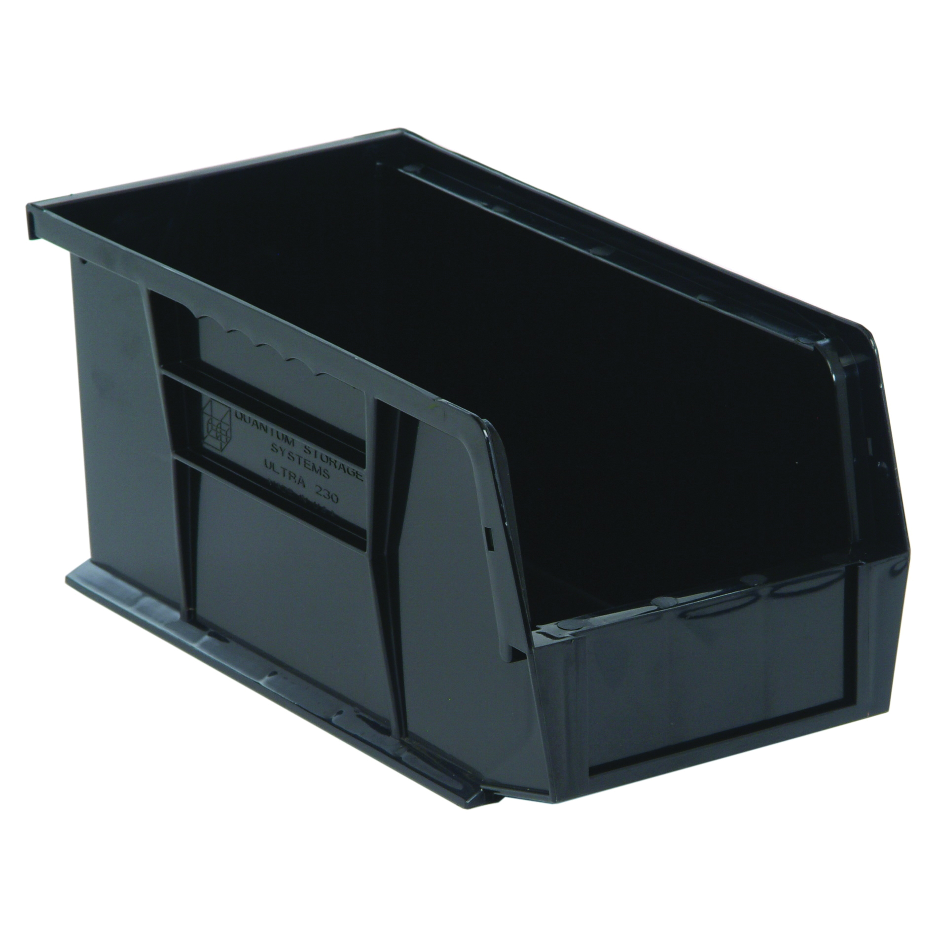 Ultra QUS230BK Heavy Duty Stack and Hang Bin, 10-7/8 in L x 5-1/2 in W x 5 in H, 0.17 cu-ft, Black