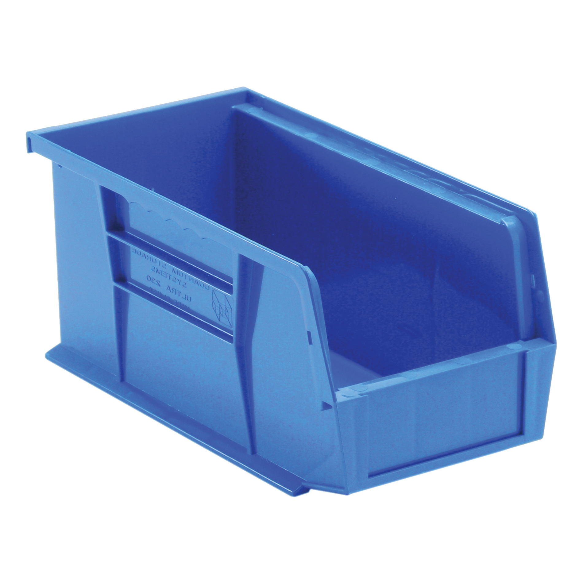 Ultra QUS230BL Heavy Duty Stack and Hang Bin, 10-7/8 in L x 5-1/2 in W x 5 in H, 0.17 cu-ft, Blue