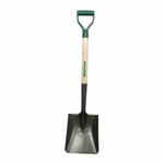 UnionTools 42106 D-Handle Square Point Shovel, 11-1/2 in L x 9-1/4 in W, Steel Blade, 28 in Handle Length, Wood/Poly Handle