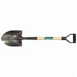 UnionTools 43106 Heavy Duty Round Point Shovel, Carbon Steel Blade, 28 in Handle Length, Hardwood Handle