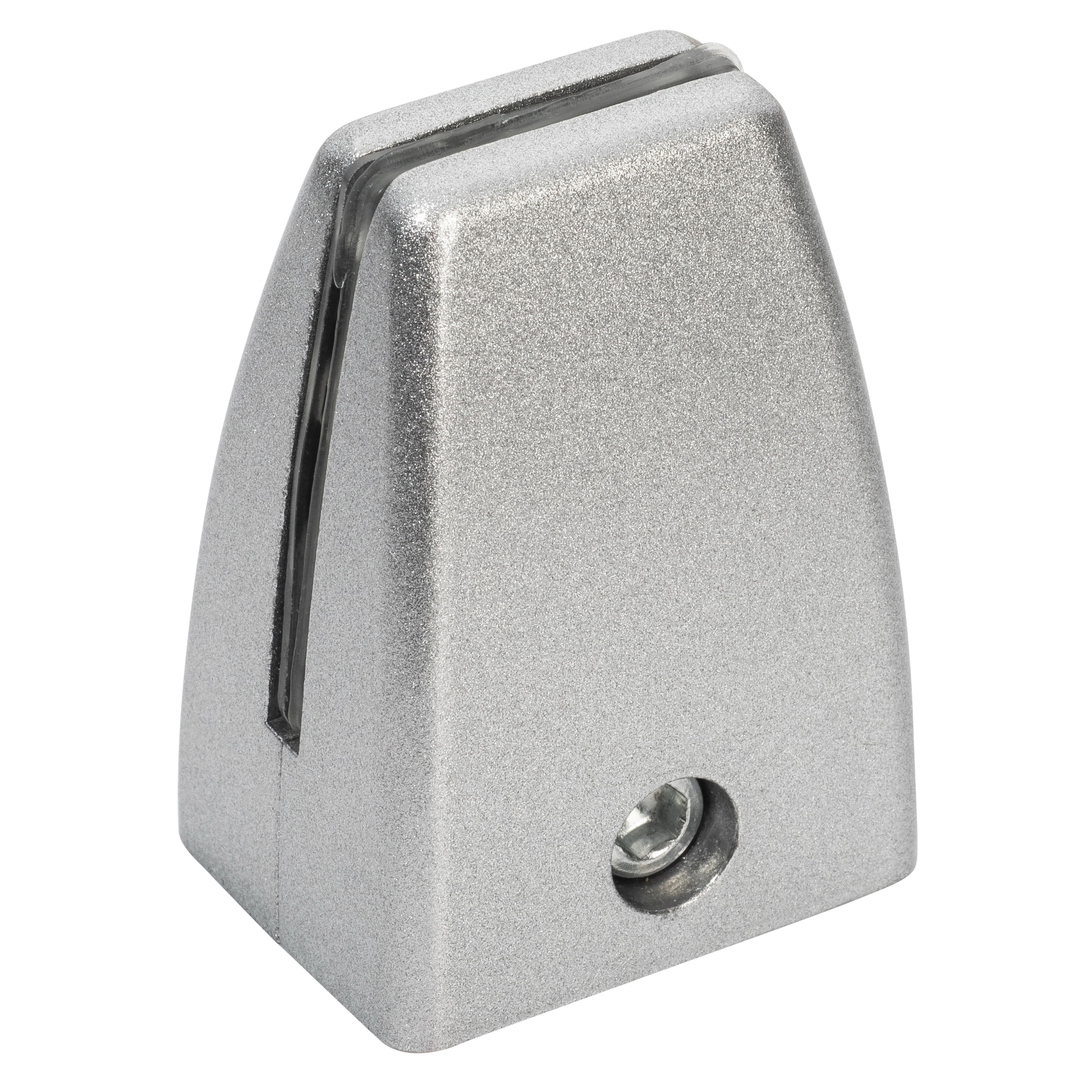 USA SEALING ZBRCKT-3 Adjustable Wedge Standard Base Slotted Support Bracket With Double Sided Tape, 1-5/8 in W x 1-1/4 in D, Aluminum