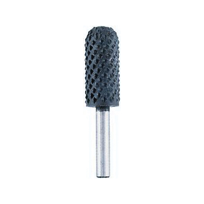Vermont American 16682 Rotary Rasp, 1-3/8 in L Usable, 5/8 in THK, Domed Cylinder Shape, 1/4 in Shank, Alloy Steel, Black