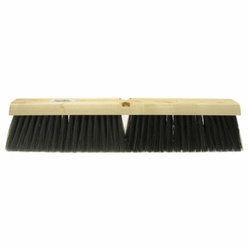 Vortec Pro 25234 Push Broom, 18 in OAL, 3 in L Trim, Medium Sweep Face, Dark Gray/Black Polystyrene Border/Stiff Polypropylene Bristle