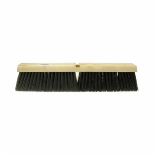 Vortec Pro 25235 Push Broom, 24 in OAL, 3 in L Trim, Medium Sweep Face, Black Polystyrene Border/Stiff Polypropylene Bristle